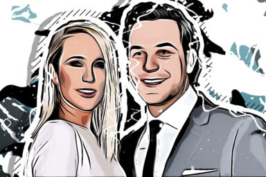 Anna Camp and Skylar Astin