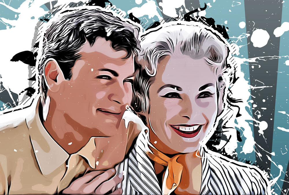 Janet Leigh and Tony Curtis