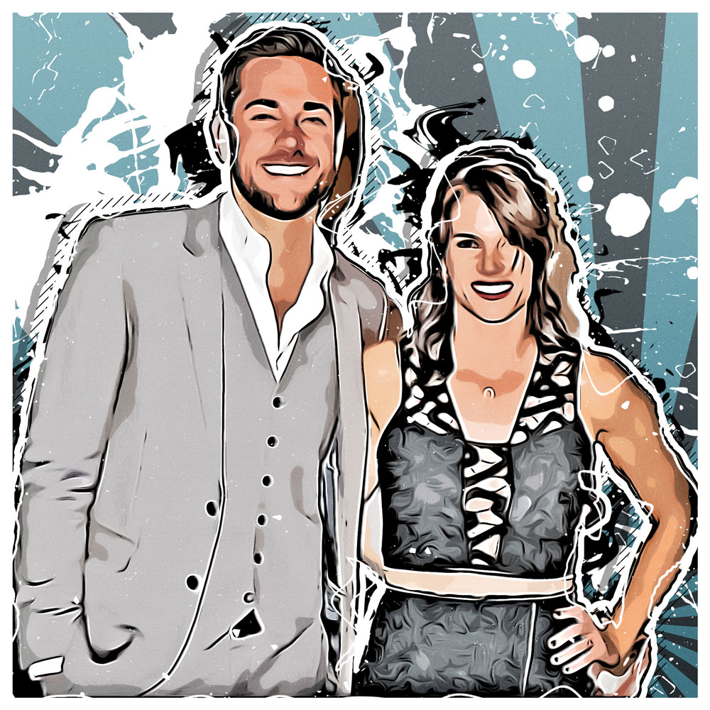 Zachary Levi and Missy Peregrym